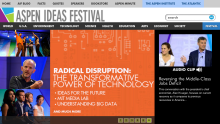 Aspen Ideas Festival 2012 home page screenshot