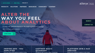 Alteryx home page screenshot