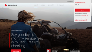 Union Bank home page screenshot