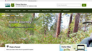 US Forest Service homepage screenshot